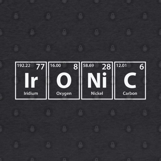 Ironic (Ir-O-Ni-C) Periodic Elements Spelling by cerebrands